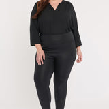 Pull-On Skinny Legging Pants In Plus Size - Jet Black