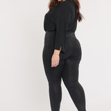 Pull-On Skinny Legging Pants In Plus Size - Jet Black