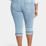 Marilyn Straight Crop Jeans In Plus Size - Afterglow