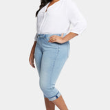 Marilyn Straight Crop Jeans In Plus Size - Afterglow