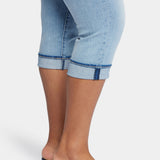 Marilyn Straight Crop Jeans In Plus Size - Afterglow