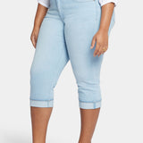 Marilyn Straight Crop Jeans In Plus Size - Brightside