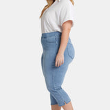 Dakota Crop Pull-On Jeans In Plus Size - Corfu