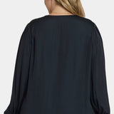 Elsie Blouse In Plus Size - Black