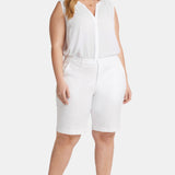 Bermuda Shorts In Plus Size - Optic White