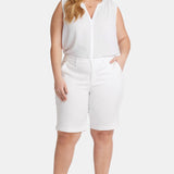 Bermuda Shorts In Plus Size - Optic White