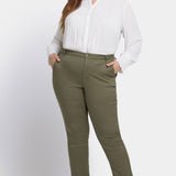 Sadie Slim Pants In Plus Size - Avocado
