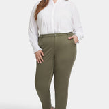 Sadie Slim Pants In Plus Size - Avocado